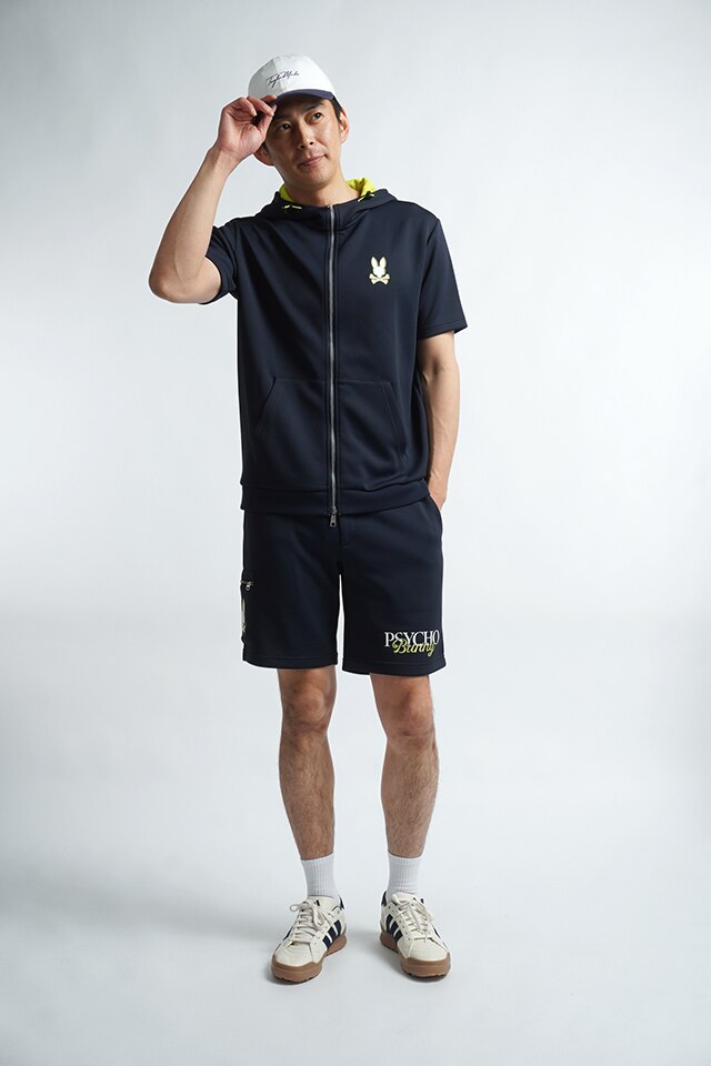 cpg 半袖ポロシャツ GOLF カレッジモノグラムプリント 半袖ポロシャツ(半袖シャツ