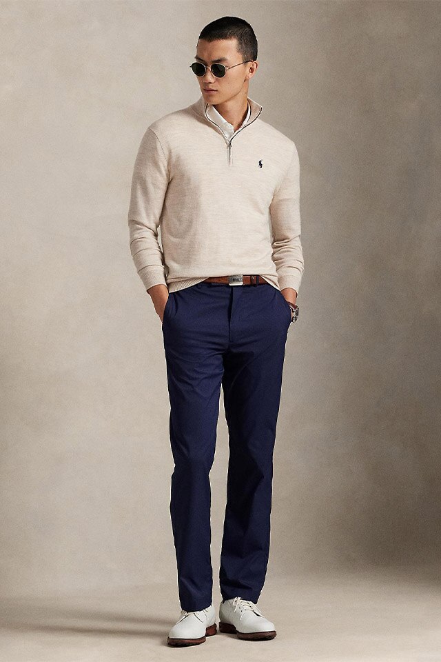 RLX クラシック フィット ストレッチ ジャージー プルオーバー(中間着