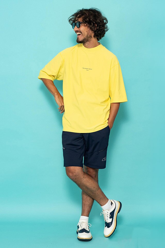 サルベージパブリックコレパ　コーデュロイハーフパンツ　イエロー　サイズL 新品 ストレッチ ウカコーデュロイハーフパンツ(ハーフパンツ)|SALVAGE