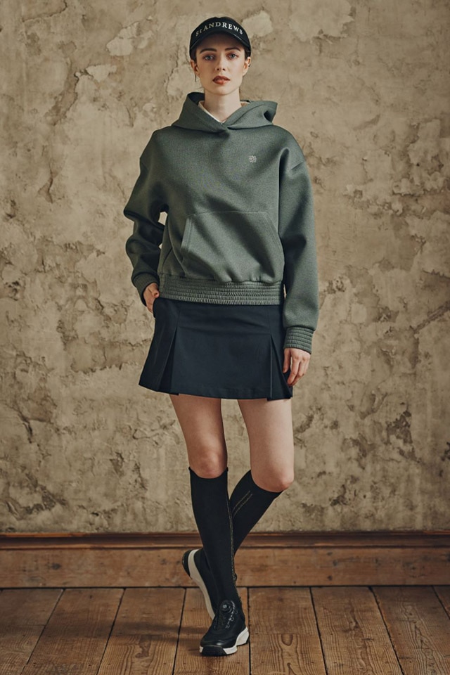 新品☆セントアンドリュース レッグウォーマー ドロスト付き ブラック