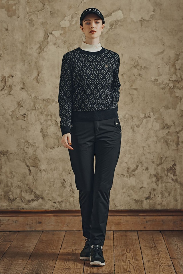 ツインコットUV×SUNPROFITメッシュ ハイネック長袖シャツ レディス