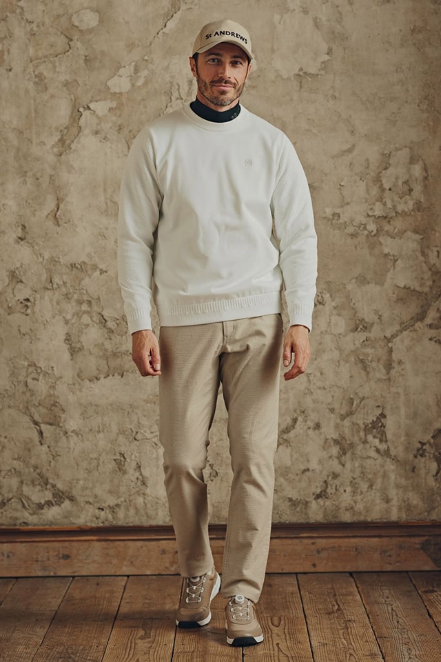 ドットストレッチ キルト袖ニットブルゾン(アウター(ブルゾン