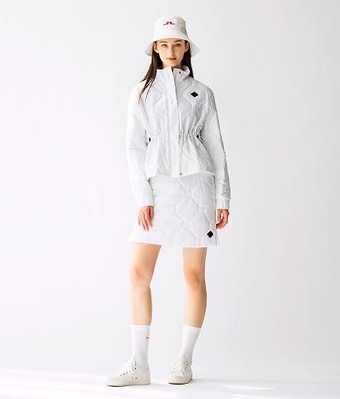 最終決算 セットアップ スカート トップス J.Lindeberg キャップ ネイビー 付 レディースウェア