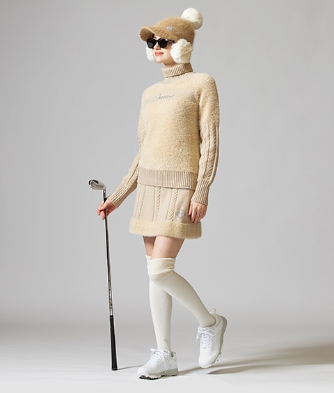 デサントゴルフ 幾何学模様柄 セットアップ 上下セット DESCENTE