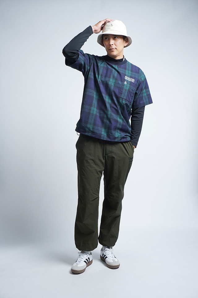 ジーフォア ゴルフ ウェア レディース トップス 半袖 ニット しま模様