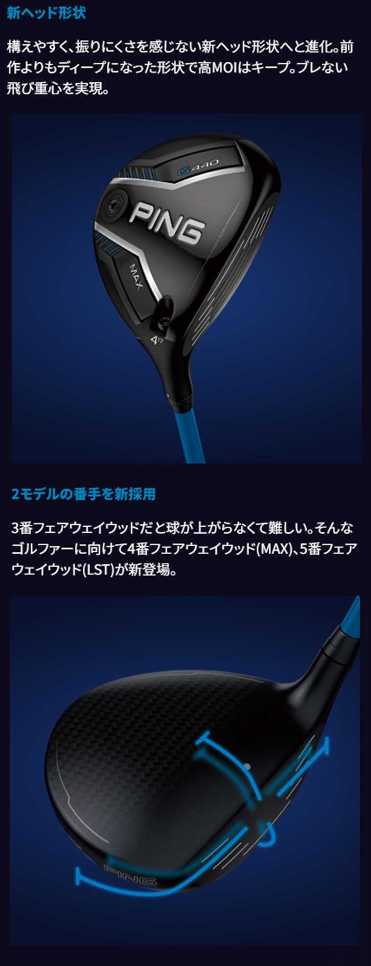 G440 MAX フェアウェイウッド SPEEDER NX BLACK 40／50／60／70