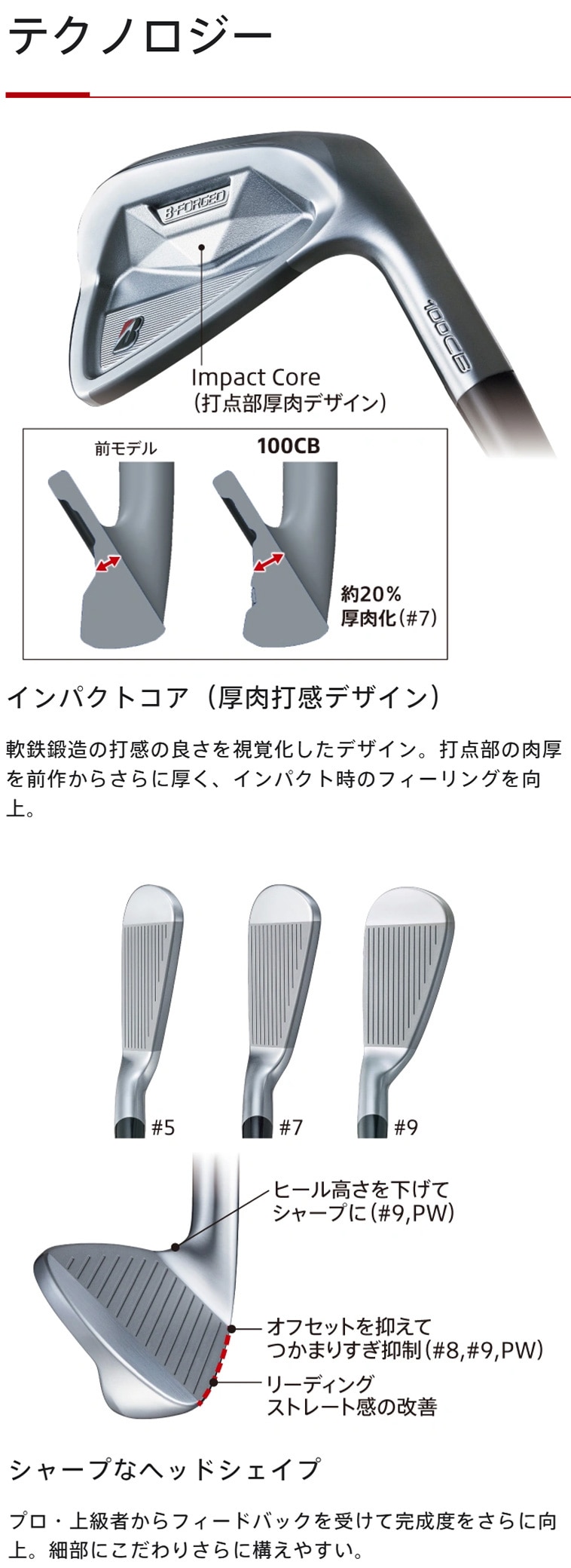 B-FORGED 100CB アイアン(6本セット) N.S.PRO MODUS3 TOUR 105／110