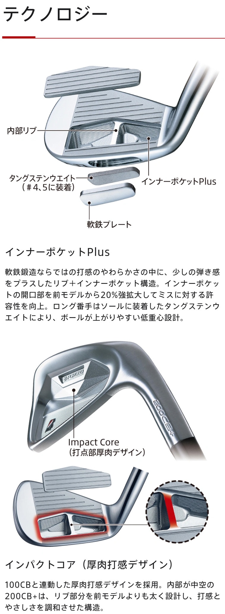 ブリヂストン　アイアン　222CB+　6-PW　SPEEDER NX BS40i B-FORGED 200CB+ アイアン(単品) SPEEDER NX BS40i(アイアン（単品