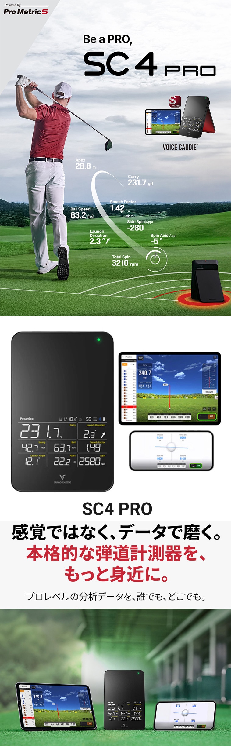 SC4 PRO(スイング分析機器)|Voice Caddie(ボイスキャディ)の通販 - GDO