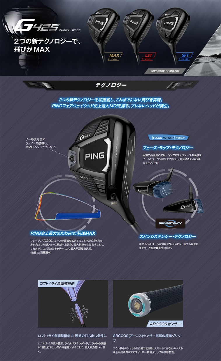 G425 MAX フェアウェイウッド Speeder 569／661／757 Evolution VII